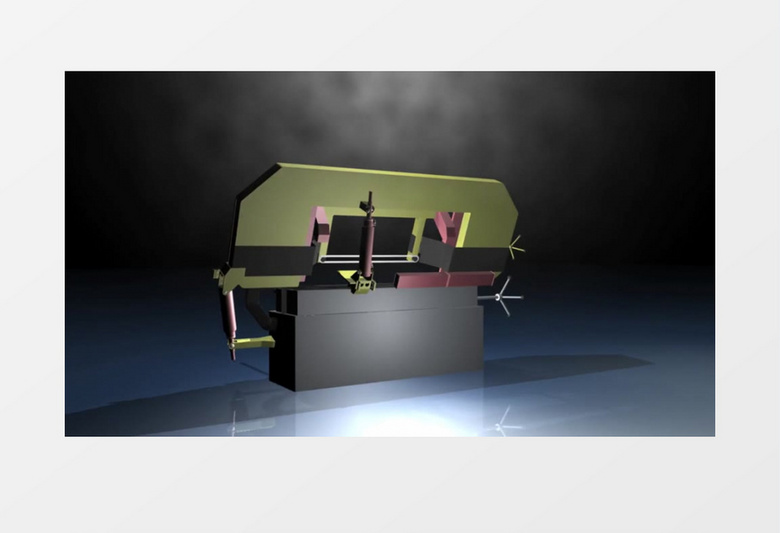 3D动画金属模型机床磨床视频素材