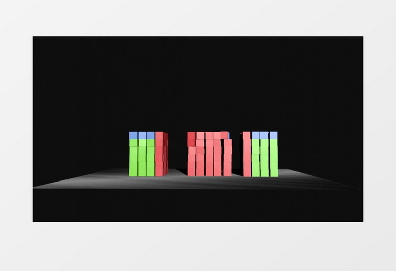 3D动画高速运动铅球命中目标立方体素材视频