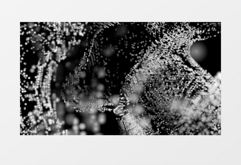 3D几何抽象数字粒子背景实拍视频