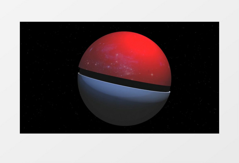 3D虚拟空间行星模型口袋妖怪视频素材