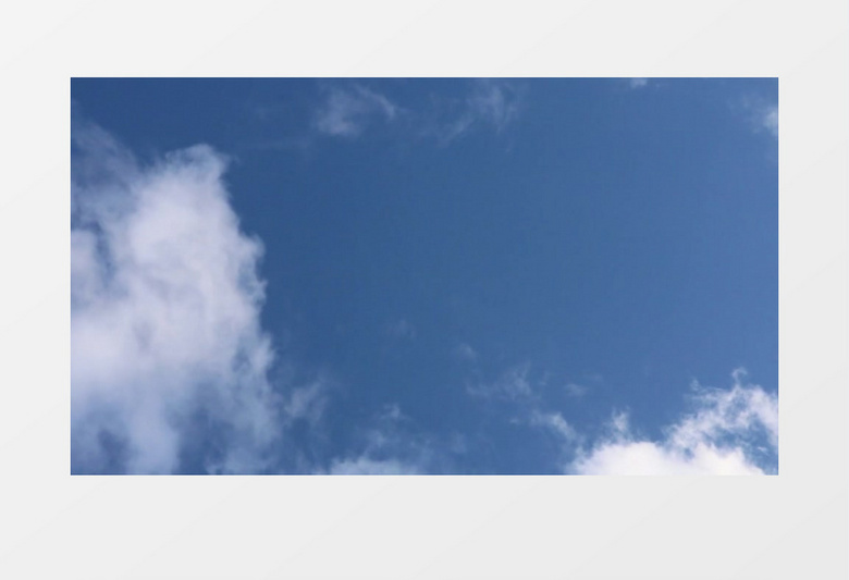 蓝色天空朵朵白云实拍视频素材