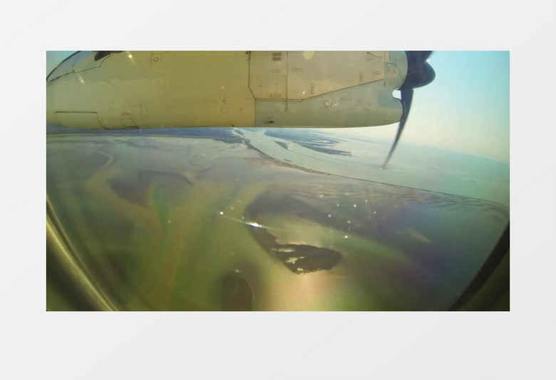 冒险飞行涡轮螺旋桨飞机航拍实拍素材视频