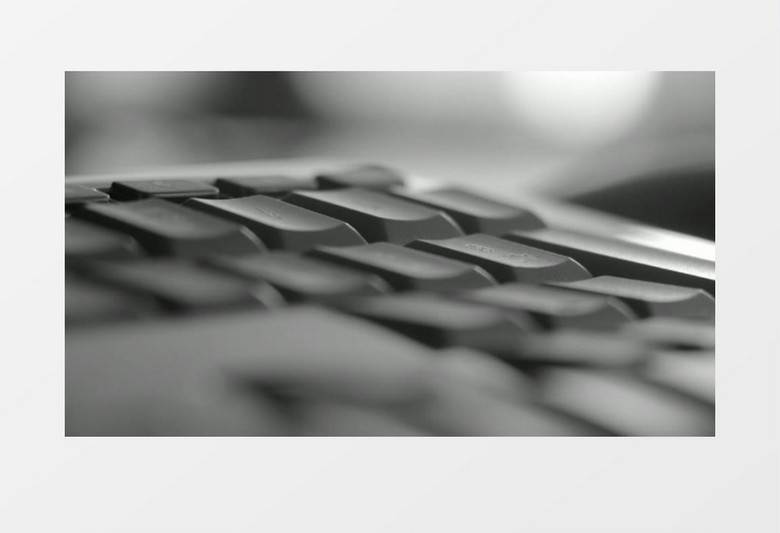 灰色敲击个人电脑打字特写实拍视频素材