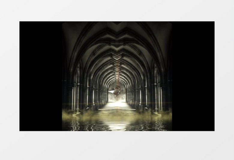 3D科幻神秘教堂视频素材