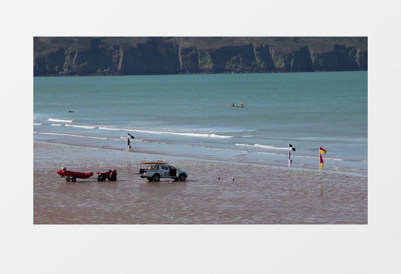 海岸海滩冲浪旅游实拍视频素材
