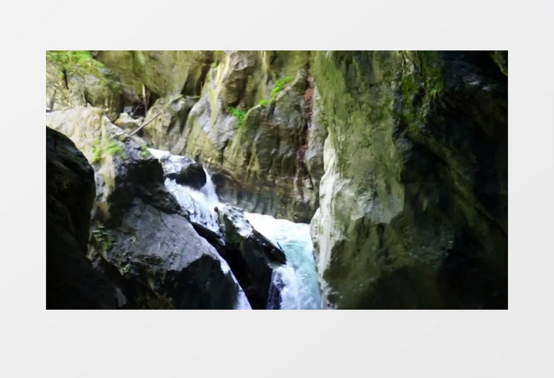 自然景观峡谷流水实拍视频素材
