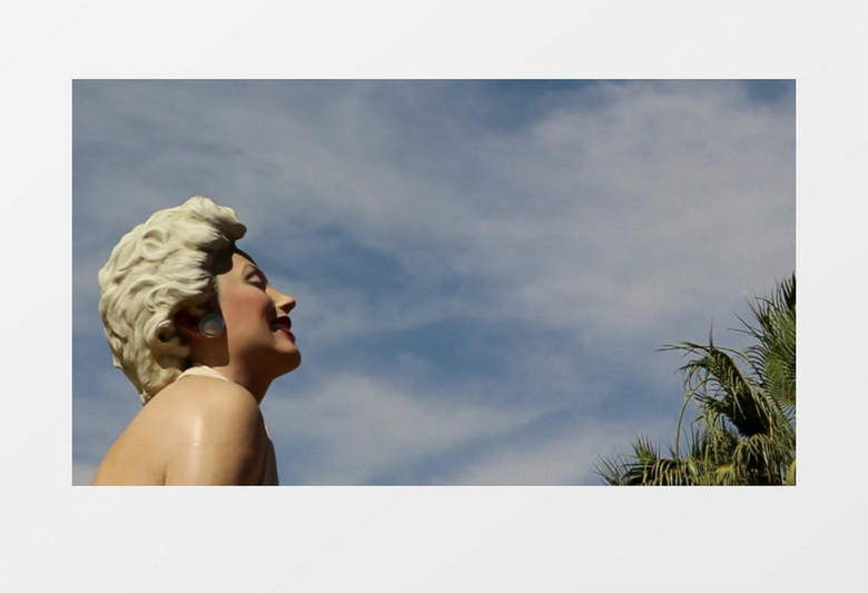 美丽魅力梦露雕像实拍视频素材