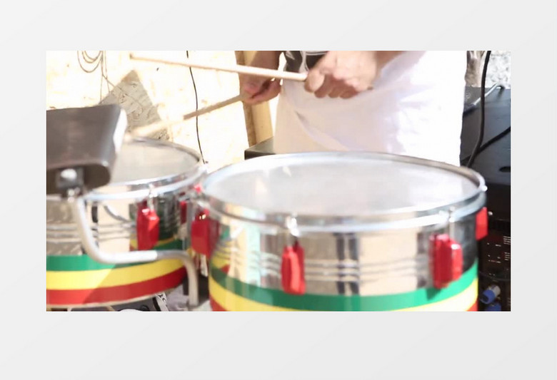 鼓手练习实拍视频素材