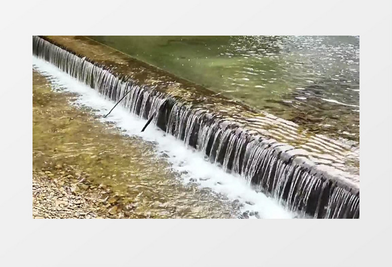 溢流水面近距离高清实拍视频素材