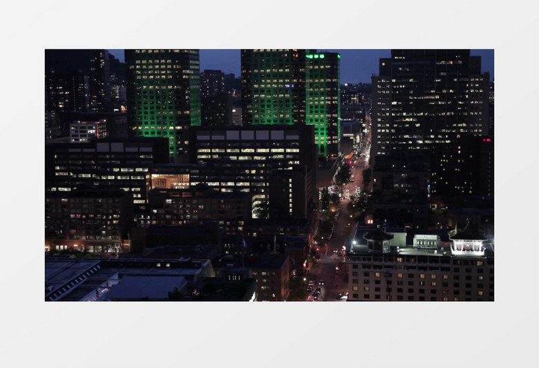 城市夜景之美国视频素材MP4实拍视频