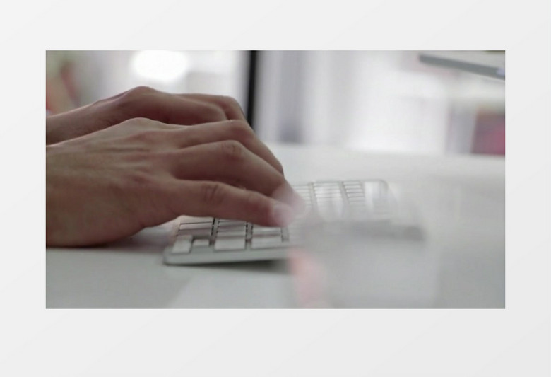 键盘键入实拍视频素材