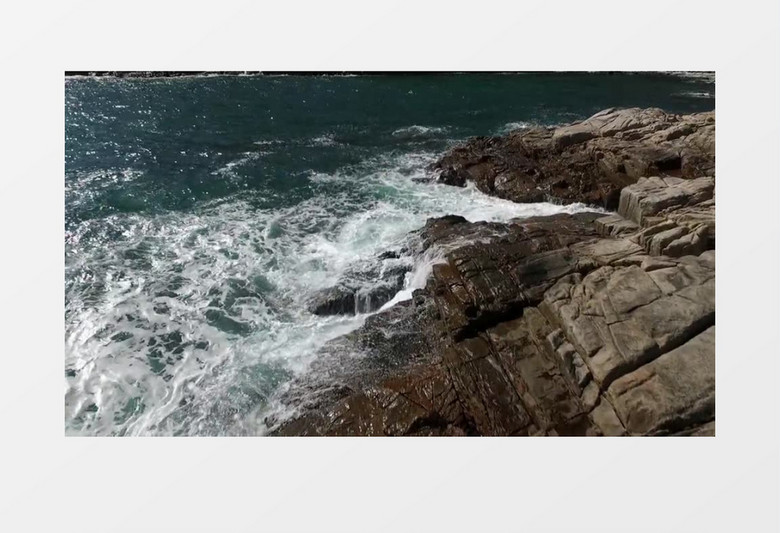 海岸海浪实拍视频素材