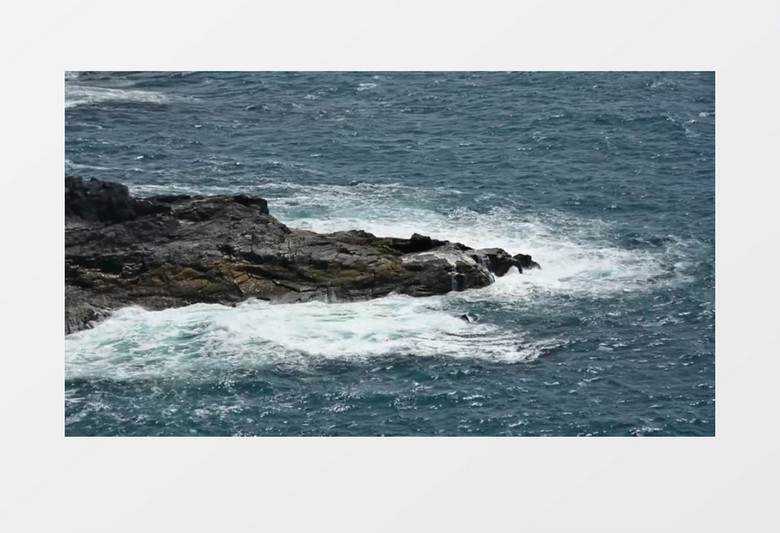 高清拍摄大西洋爱尔兰海岸海边岩石海浪实拍视频素材