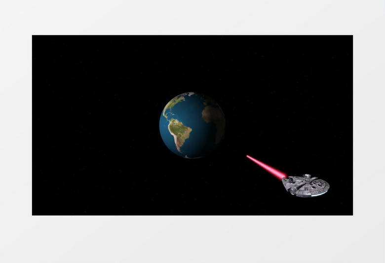 星际大战武器发射地球爆炸模拟效果视频素材