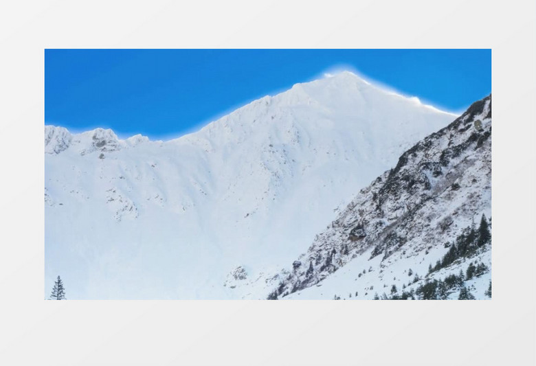 山巅之上白雪皑皑震撼壮观景象视频素材