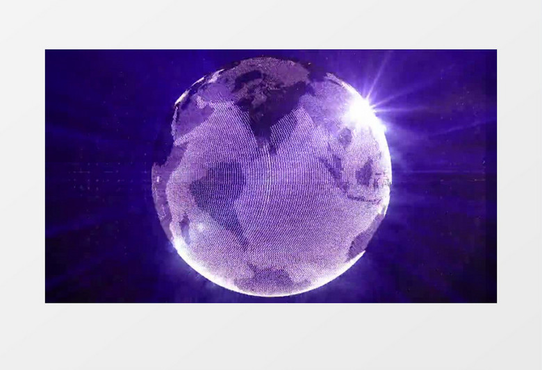 点线面组成地球旋转景象视频素材