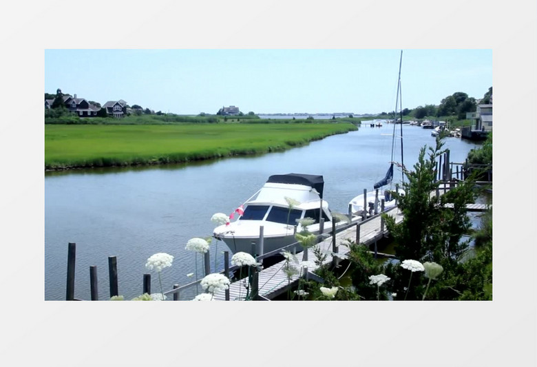 夏季码头船舶实拍视频素材