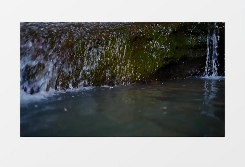 近距离高清拍摄森林公园瀑布溪流实拍视频素材