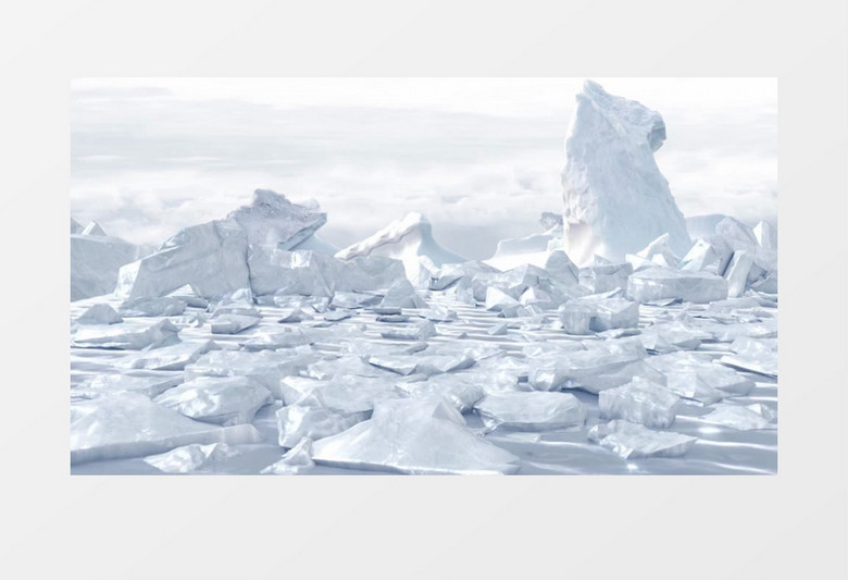 高清冬天冬季北极南极浮冰视频素材