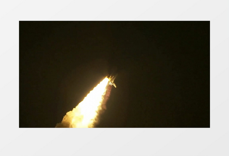 高清拍摄夜晚火箭发射太空旅行空间探索实拍视频素材