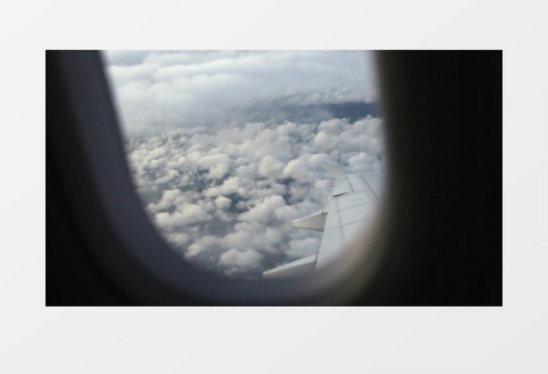 高清拍摄飞机飞行中窗口景色实拍视频素材