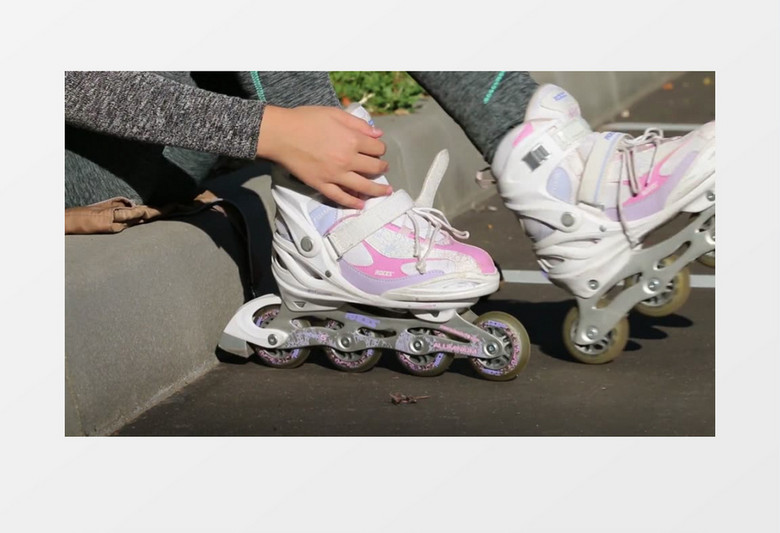 系溜冰鞋近距离高清实拍视频素材