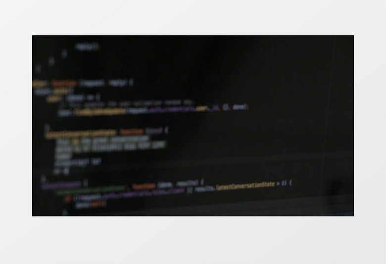 程序员开发互联网代码模糊实拍视频素材