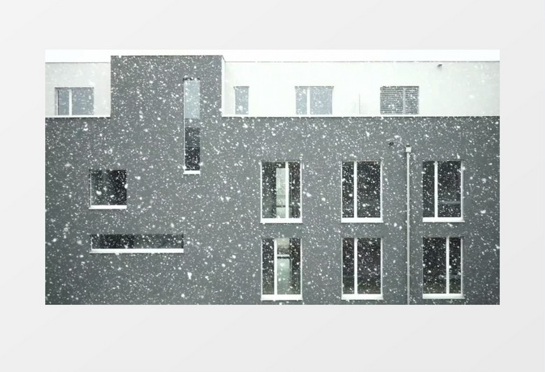 冬天飘落的雪花慢镜MP4视频素材