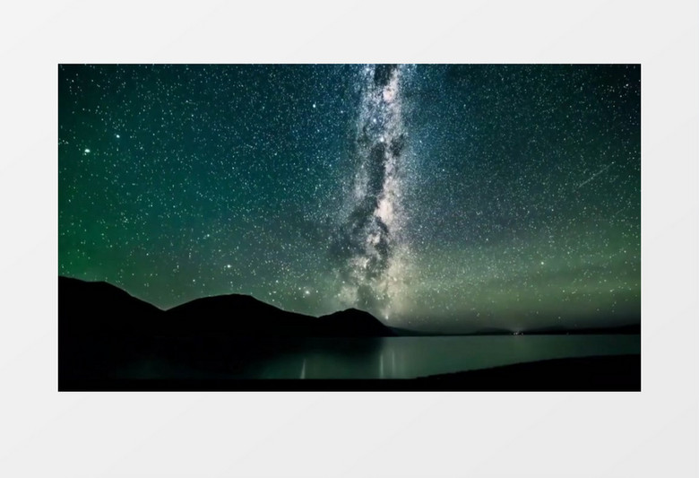 高清实拍夜晚天空宇宙星空星星闪烁河流自然景观实拍视频素材