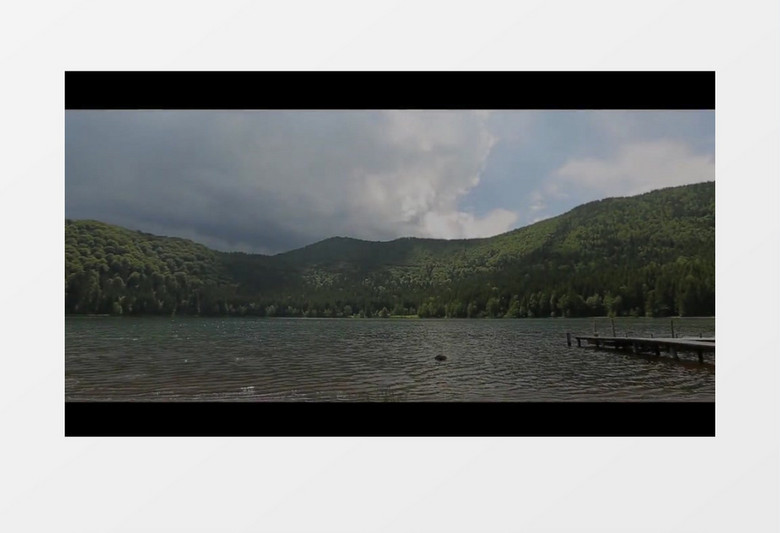 高清拍摄夏天户外森林河流湖泊船只实拍视频素材