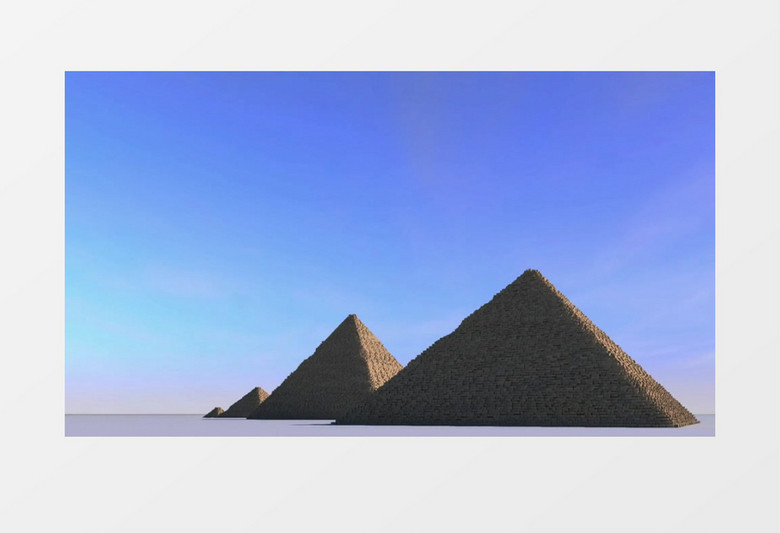 古埃及建筑金字塔一天内的日出日落景色视频素材