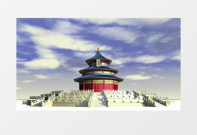 日光下的北京天坛一天时间内明暗变化视频素材