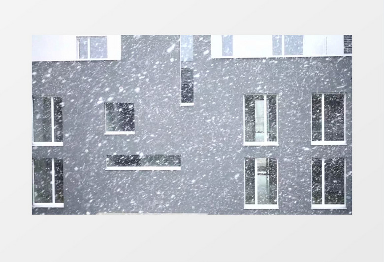 动画模拟寒冬窗外雪花飞舞效果图视频素材