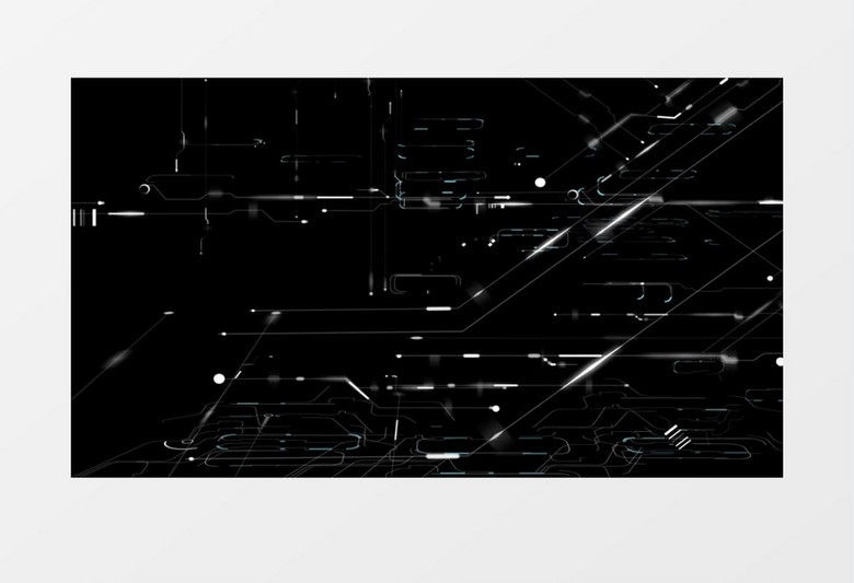 高科技电子电流闪动模拟动画效果电子线路延伸视频素材