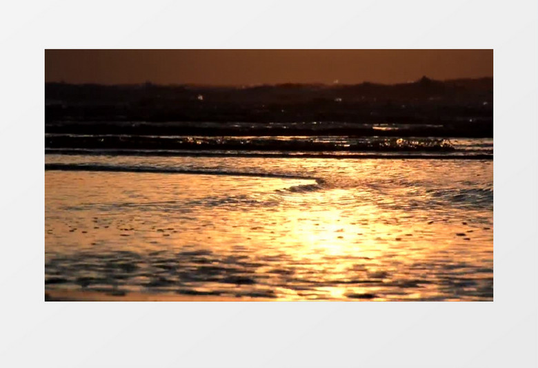 高清实拍海上升明月及波涛汹涌的海浪实拍视频素材