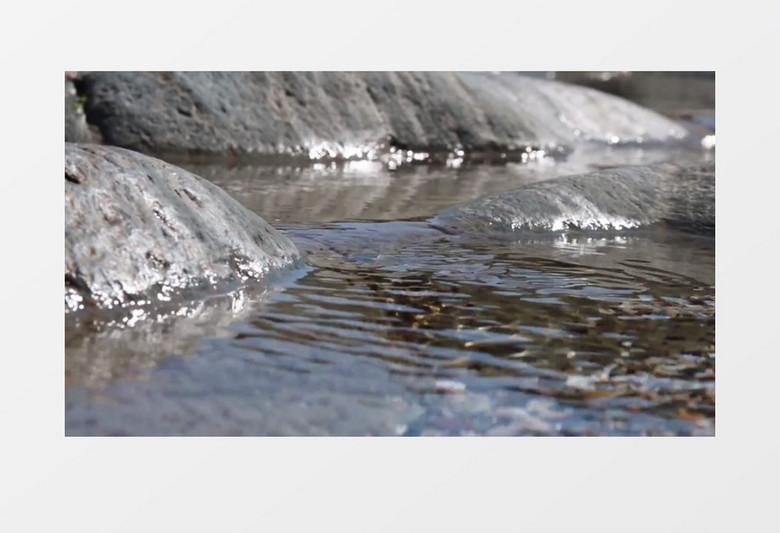 高清实拍潺潺的小河流水实拍视频素材
