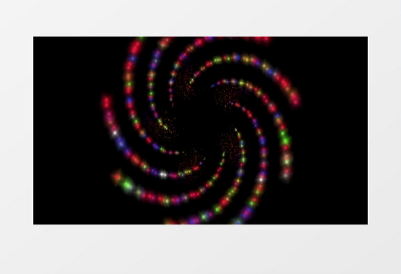 特效动画制作彩色的光点旋转视频素材
