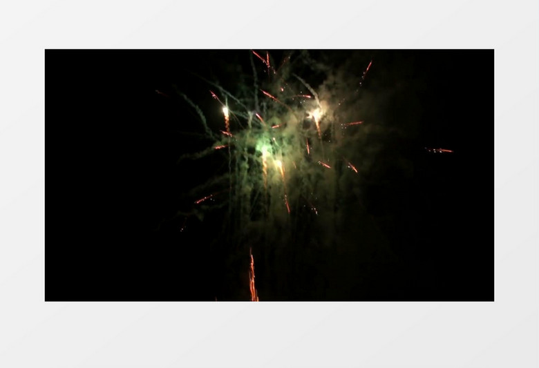 实拍美丽的焰火升腾爆炸开出美丽的烟花实拍视频素材