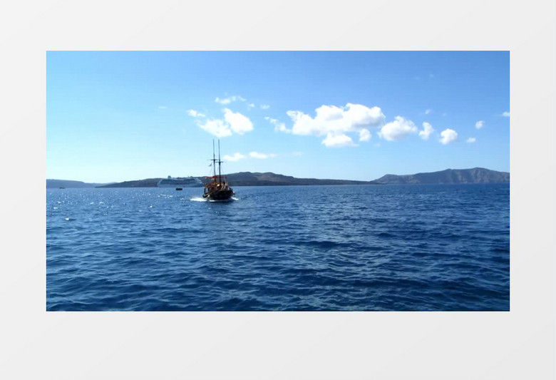 城市景观之圣托里尼岛视频素材MP4实拍视频