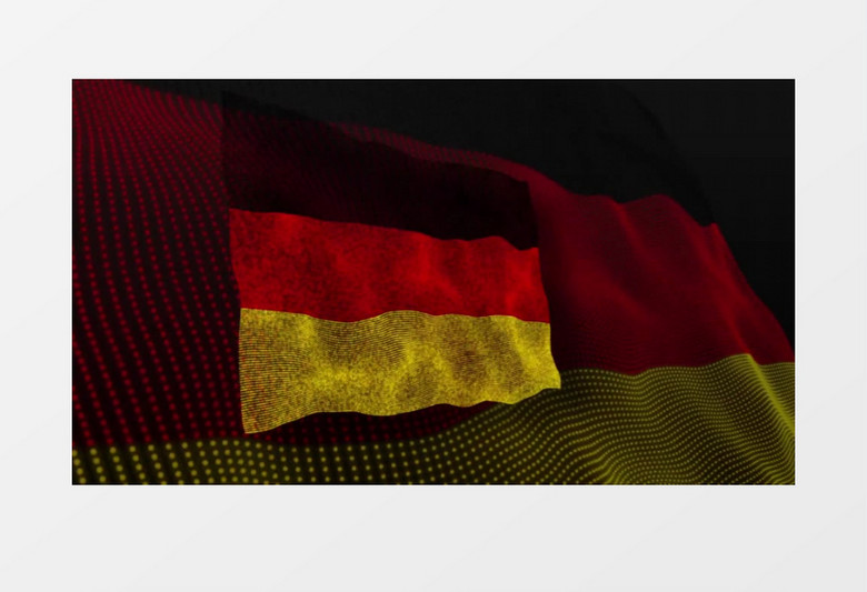 高清特效德国国旗超炫酷动画视频素材