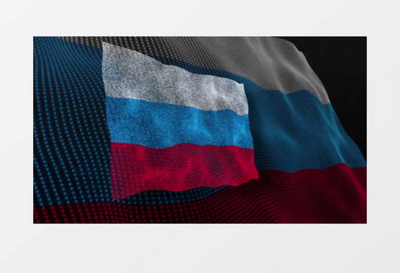 特效动画制作俄罗斯国旗特效动态图视频素材