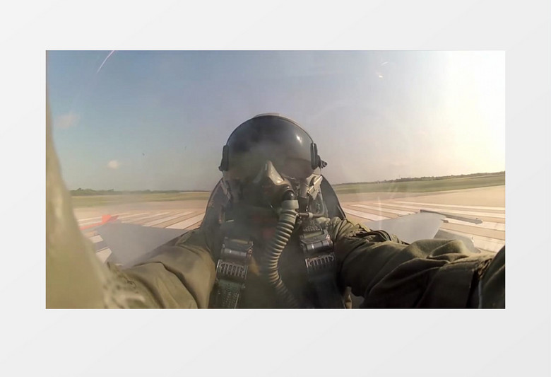 高清实拍宇航员在飞机助跑时的姿态实拍视频素材