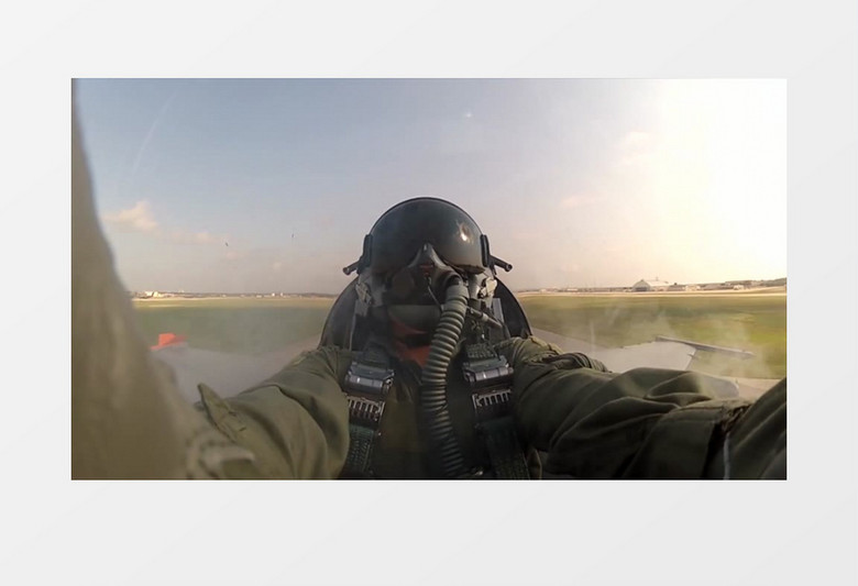 高清实拍宇航员驾驶飞机起飞时地球的变化视频素材