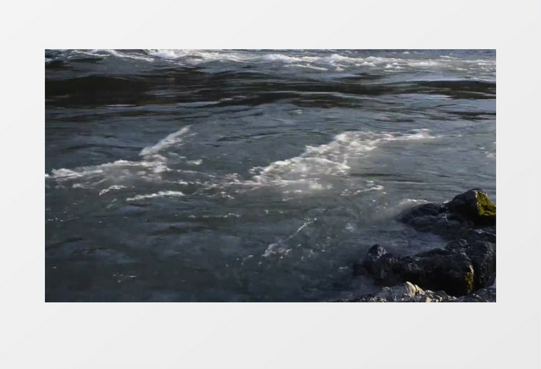 激流的河水实拍视频素材