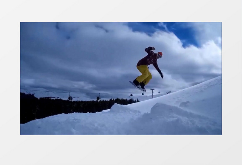 高清拍摄户外冬天滑雪场人们滑雪休闲度假实拍视频素材
