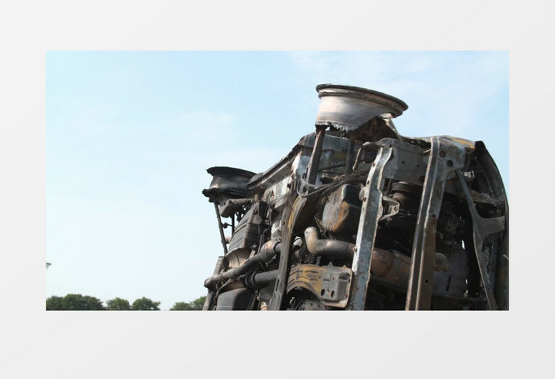 高清实拍废弃的车辆近距离特写实拍视频素材