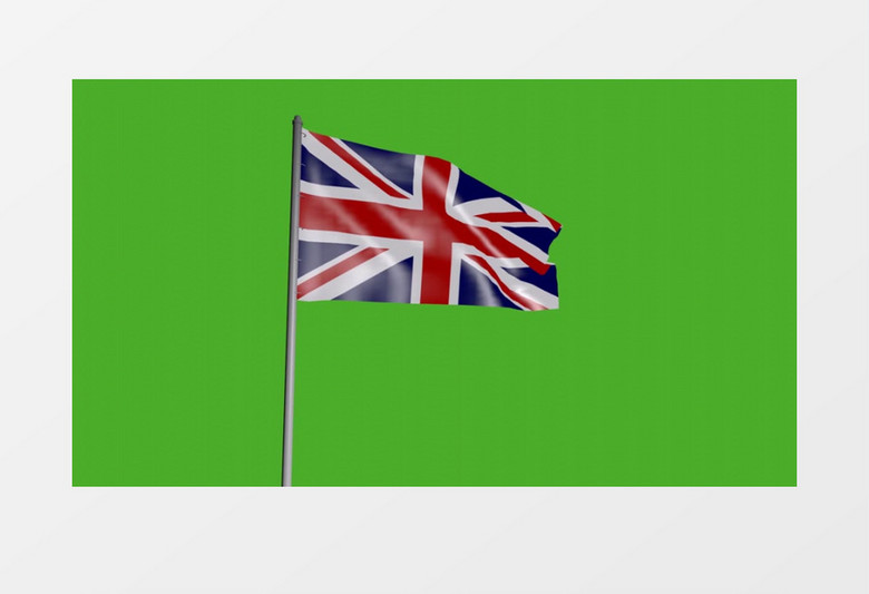 高清特效制作英国国旗随风飘扬视频素材