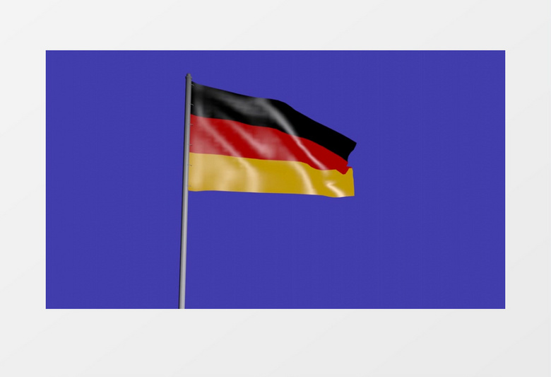 高清特效制作德国国旗随风飘扬视频素材