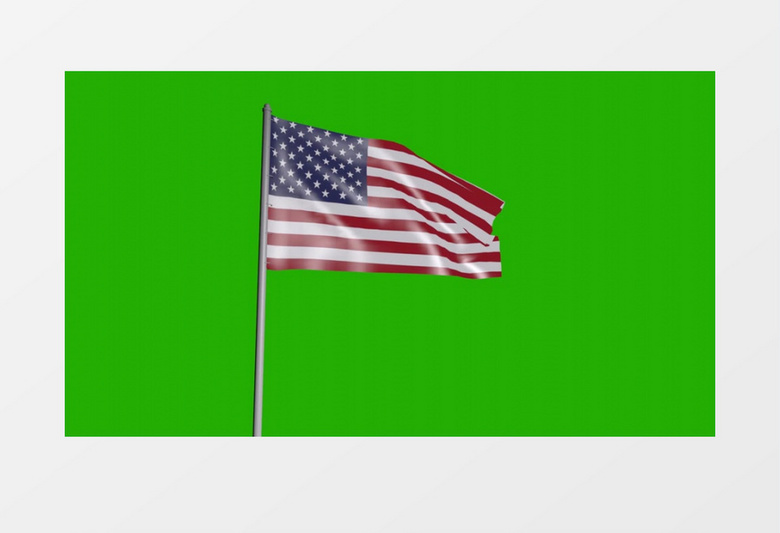 高清特效制作美国国旗随风飘扬视频素材