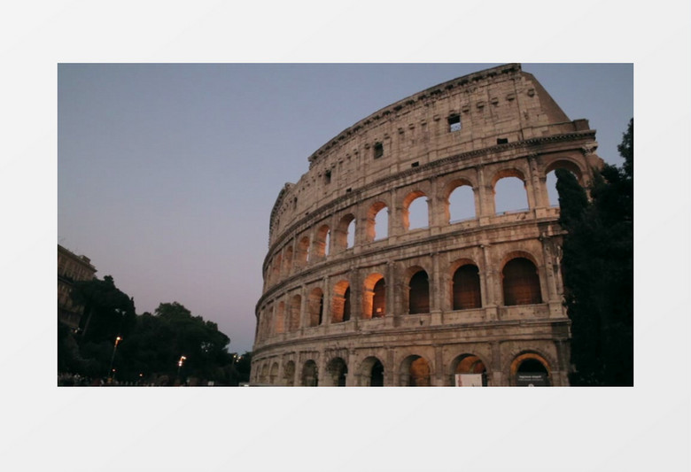 高清实拍古罗马的建筑废墟实拍视频素材